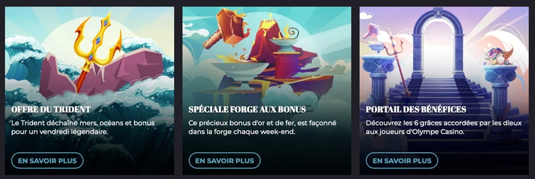 Promotions et bonus Olympe Casino